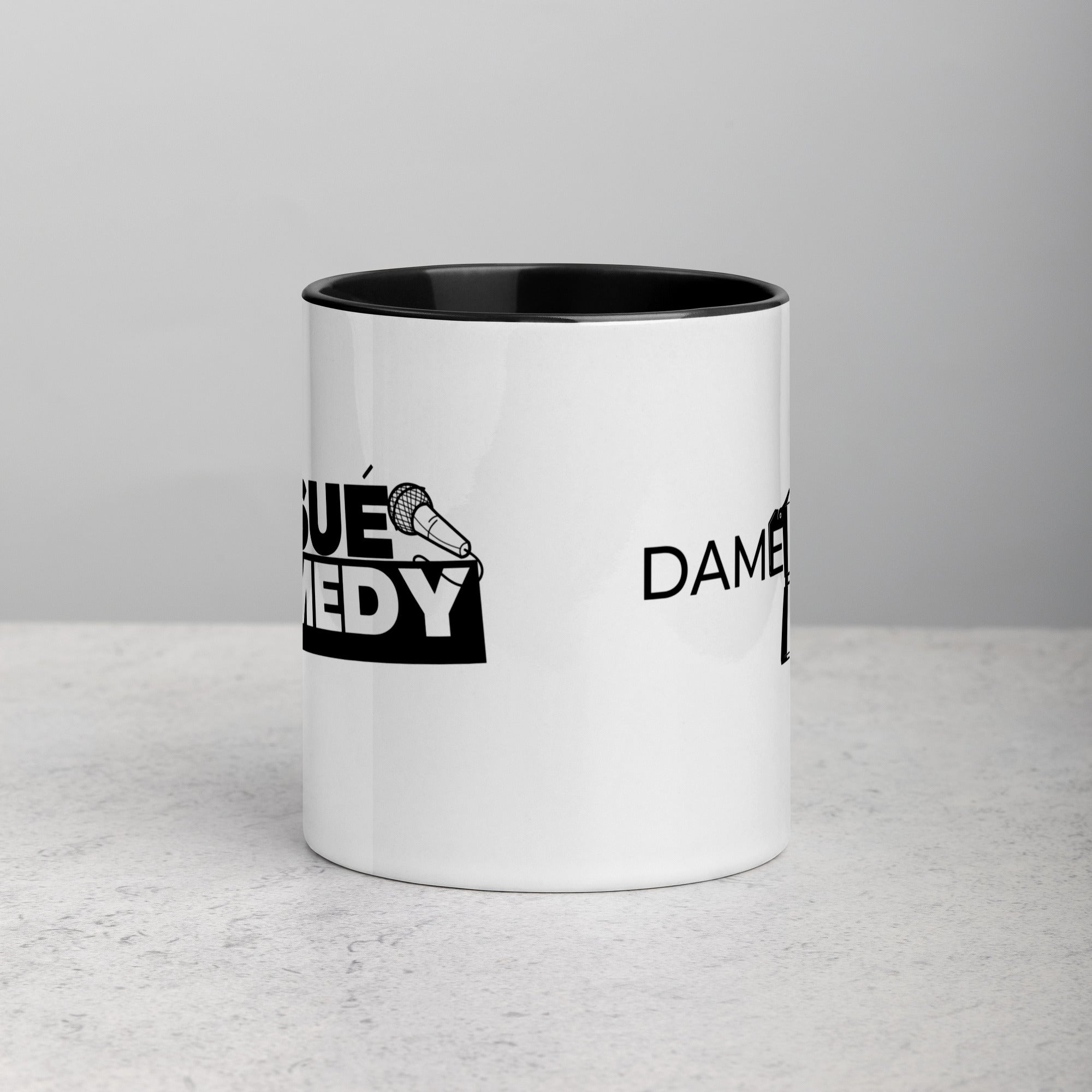 Dame Cafe + Josue Comedy Logo Mug with Color Inside