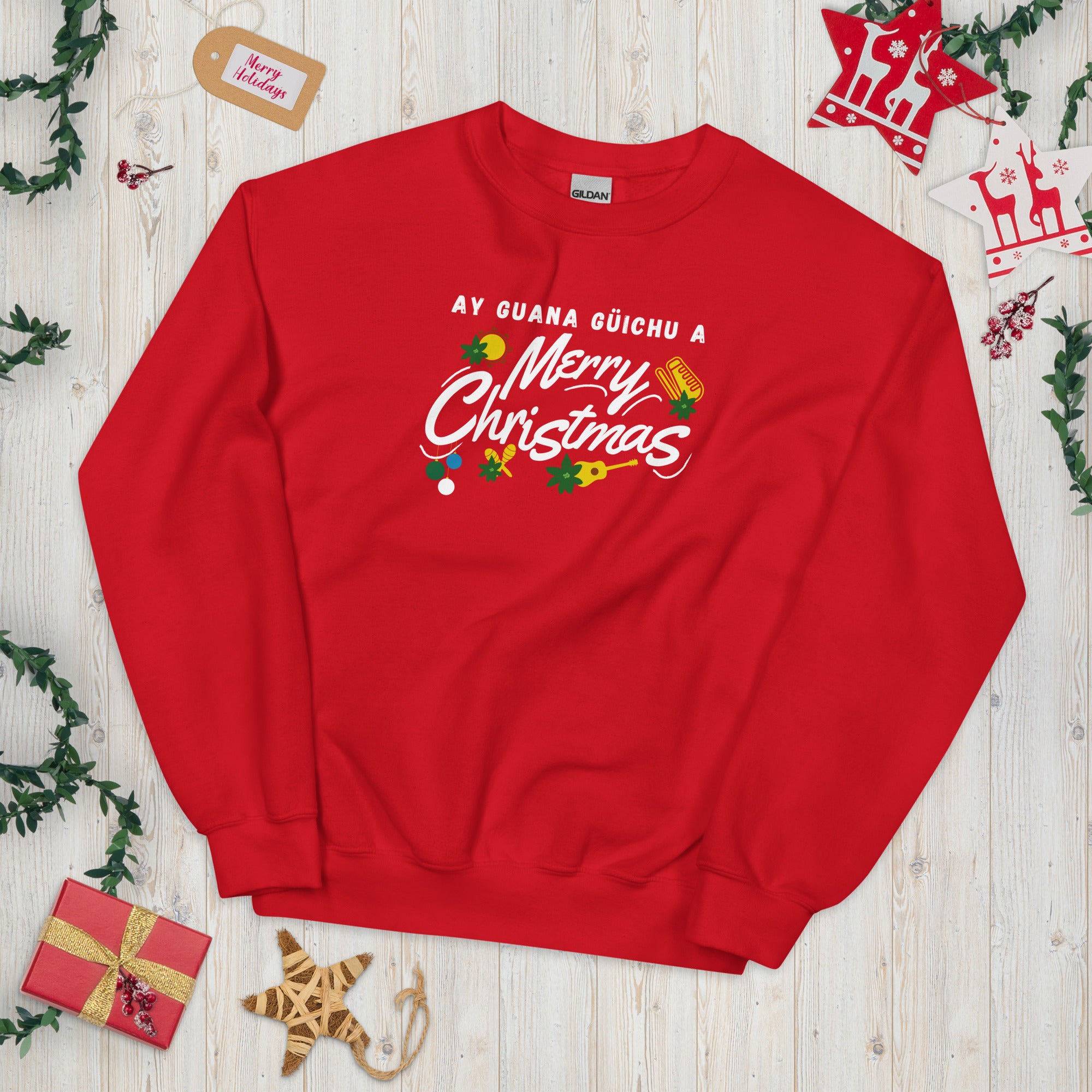 Ay Guana Güichu A Merry Christmas - Sweatshirt (Red)